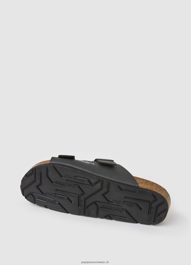 Double Kansas anatomische Sandalen Männer Pepe Jeans Schwarz 84XH6T1271
