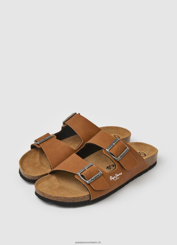 Double Kansas anatomische Sandalen Männer Pepe Jeans bräunen 84XH6T1281