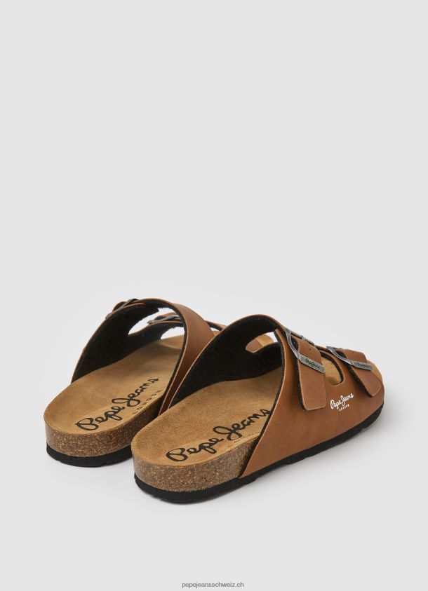 Double Kansas anatomische Sandalen Männer Pepe Jeans bräunen 84XH6T1281