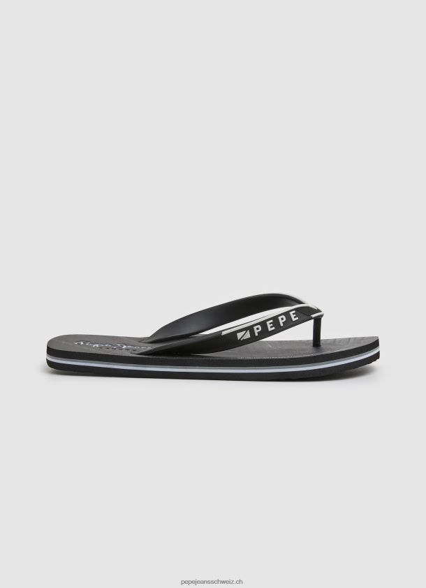 Pool Motorrad Strand Flip Flops Männer Pepe Jeans Schwarz 84XH6T1269