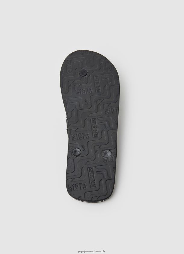 Pool Motorrad Strand Flip Flops Männer Pepe Jeans Schwarz 84XH6T1269