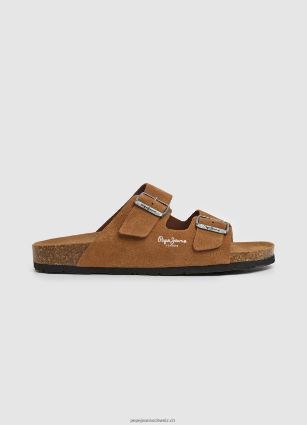 Sandalen aus Bio-Wildleder Männer Pepe Jeans bräunen 84XH6T1273