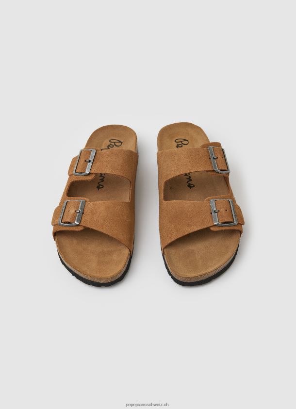 Sandalen aus Bio-Wildleder Männer Pepe Jeans bräunen 84XH6T1273