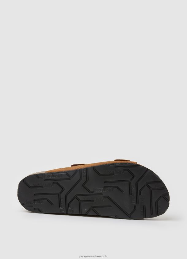 Sandalen aus Bio-Wildleder Männer Pepe Jeans bräunen 84XH6T1273