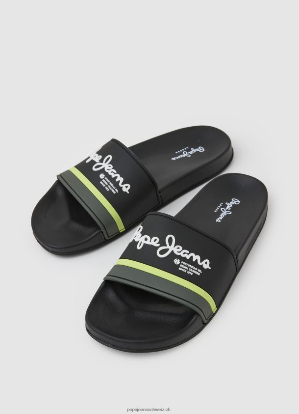 Slider Portobello Beach Flip Flops Männer Pepe Jeans Schwarz 84XH6T1261
