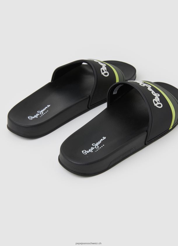 Slider Portobello Beach Flip Flops Männer Pepe Jeans Schwarz 84XH6T1261