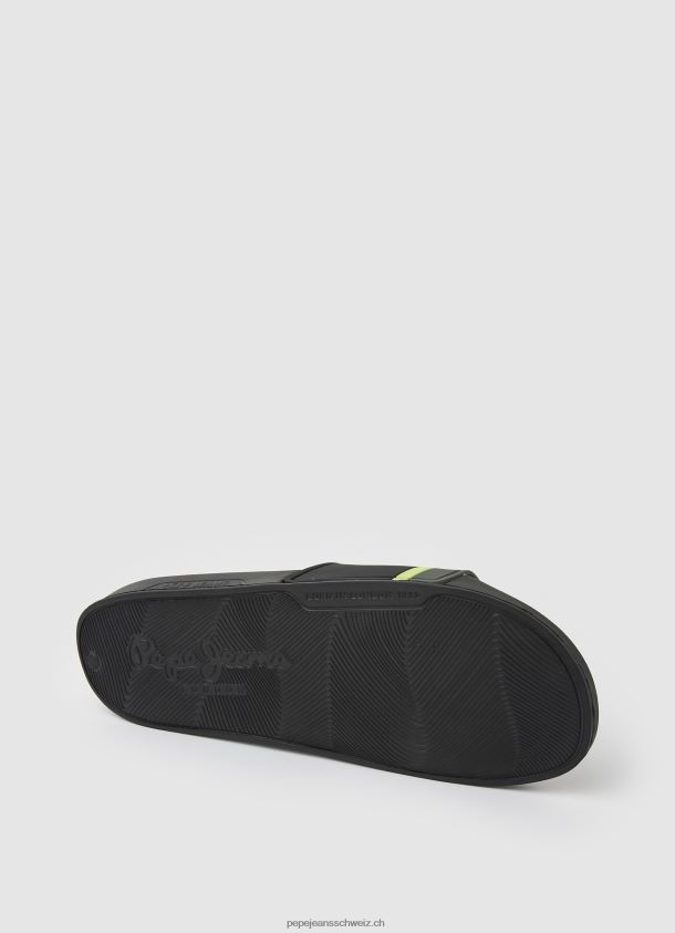 Slider Portobello Beach Flip Flops Männer Pepe Jeans Schwarz 84XH6T1261