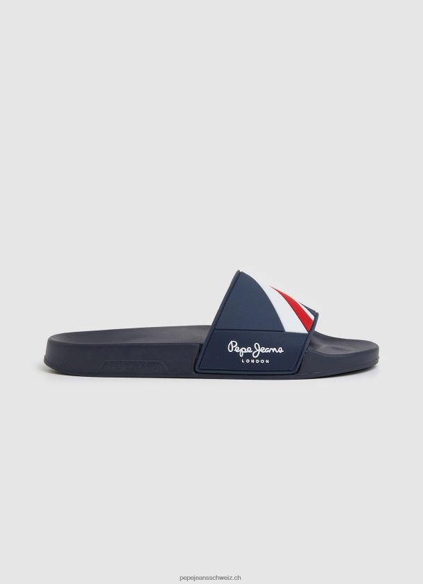 Slider-Textur-Strand-Flip-Flops Männer Pepe Jeans Marine 84XH6T1264