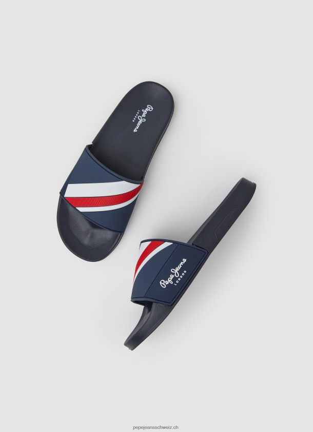 Slider-Textur-Strand-Flip-Flops Männer Pepe Jeans Marine 84XH6T1264