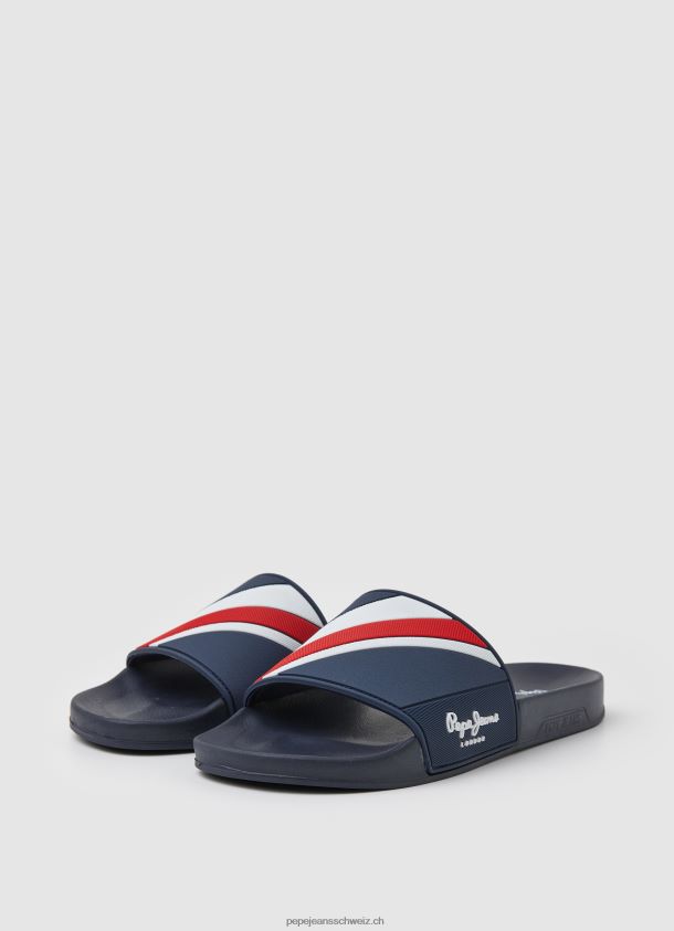 Slider-Textur-Strand-Flip-Flops Männer Pepe Jeans Marine 84XH6T1264