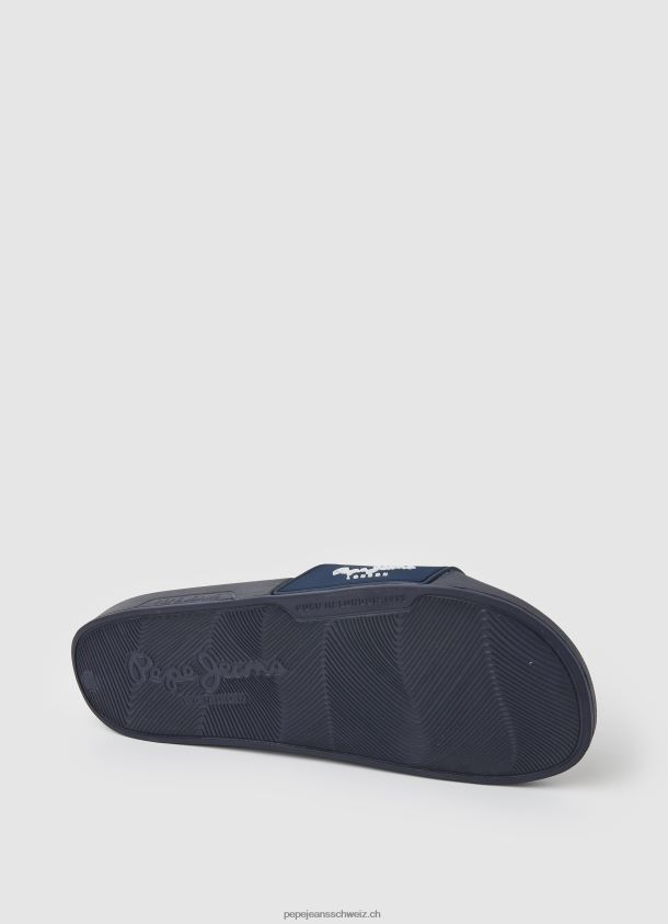 Slider-Textur-Strand-Flip-Flops Männer Pepe Jeans Marine 84XH6T1264