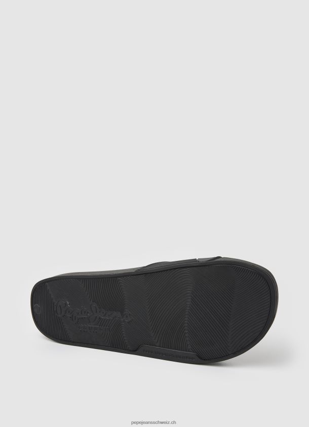 Slider-Textur-Strand-Flip-Flops Männer Pepe Jeans Schwarz 84XH6T1263