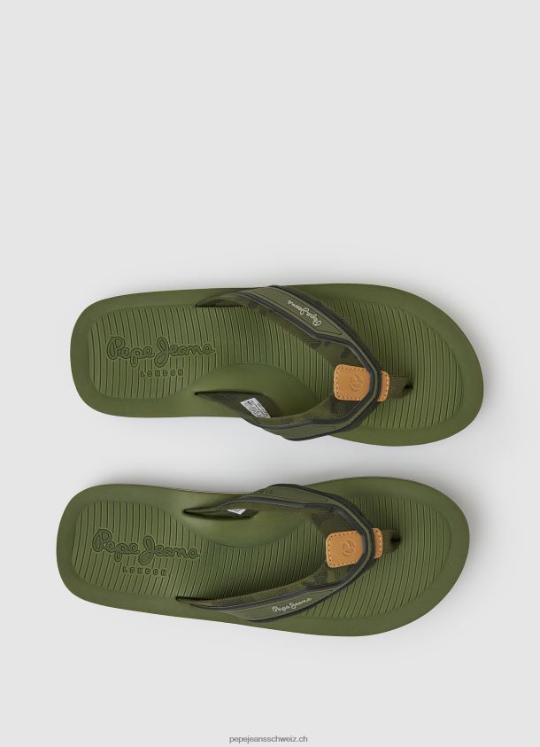 South Beach Camu Beach Flip-Flops Männer Pepe Jeans khakigrün 84XH6T1280