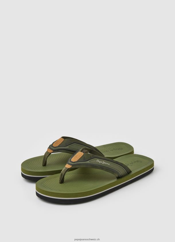 South Beach Camu Beach Flip-Flops Männer Pepe Jeans khakigrün 84XH6T1280