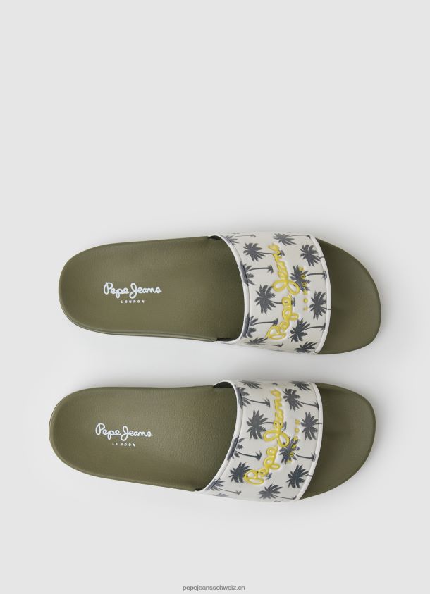 Strand-Flip-Flops mit Slider-Print Männer Pepe Jeans khakigrün 84XH6T1282