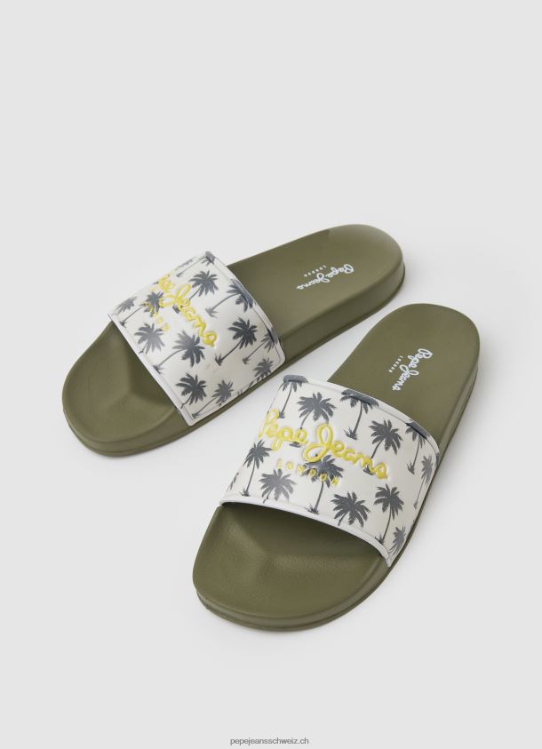 Strand-Flip-Flops mit Slider-Print Männer Pepe Jeans khakigrün 84XH6T1282