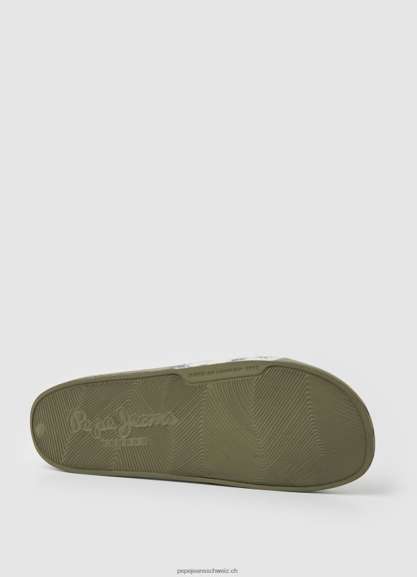 Strand-Flip-Flops mit Slider-Print Männer Pepe Jeans khakigrün 84XH6T1282