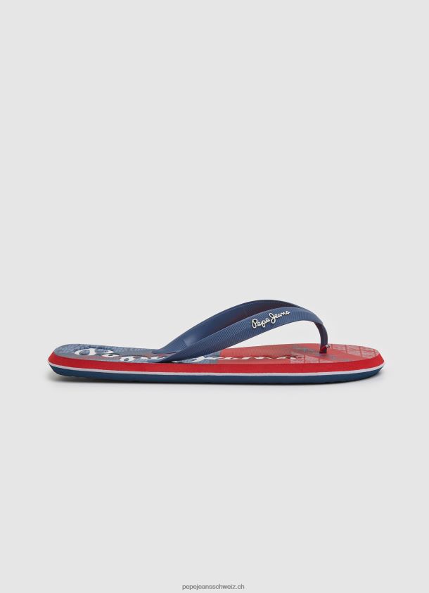 Strand-Flip-Flops mit Walflagge Männer Pepe Jeans Marine 84XH6T1256