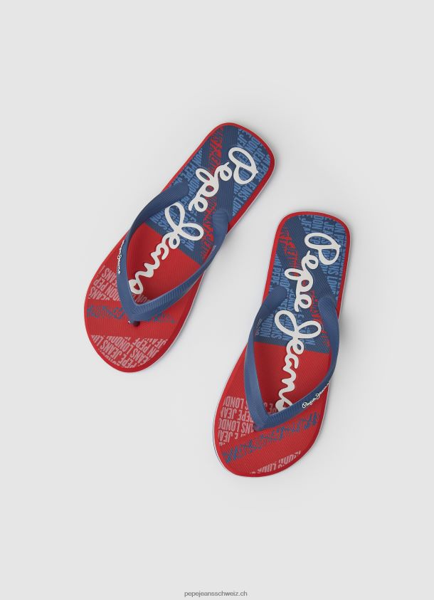 Strand-Flip-Flops mit Walflagge Männer Pepe Jeans Marine 84XH6T1256