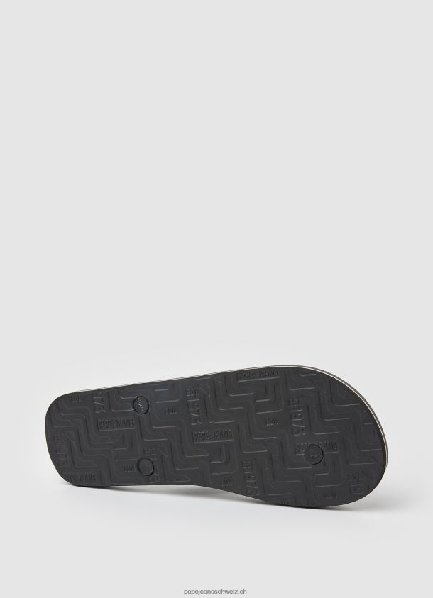 Wal-Bandana-Strand-Flip-Flops Männer Pepe Jeans Schwarz 84XH6T1284
