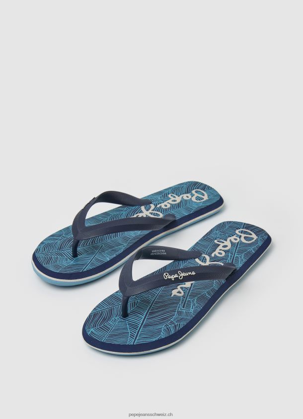 Wal-Regenwald-Strand-Flip-Flops Männer Pepe Jeans Marine 84XH6T1287