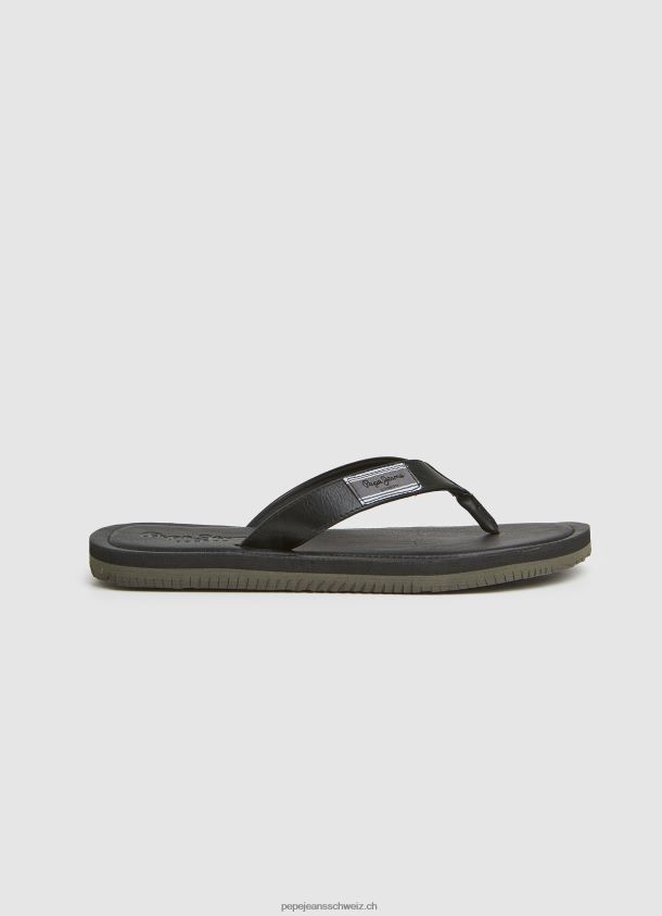 Windsurf-Strand-Flip-Flops Männer Pepe Jeans Schwarz 84XH6T1275