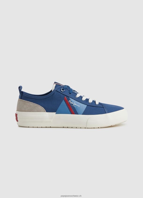 Allen Flag vulkanisierte Turnschuhe Männer Pepe Jeans Indigo 84XH6T1204