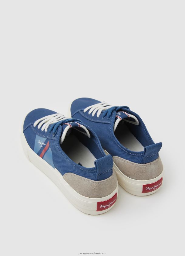 Allen Flag vulkanisierte Turnschuhe Männer Pepe Jeans Indigo 84XH6T1204