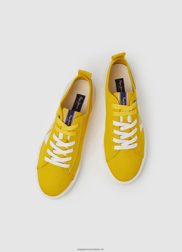 Allen Flag vulkanisierte Turnschuhe Männer Pepe Jeans Rugby-Gelb 84XH6T1203