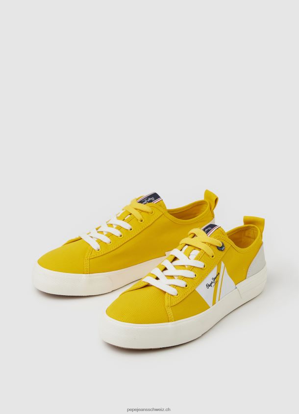 Allen Flag vulkanisierte Turnschuhe Männer Pepe Jeans Rugby-Gelb 84XH6T1203