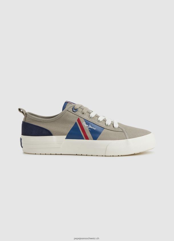 Allen Flag vulkanisierte Turnschuhe Männer Pepe Jeans dunkler Stein 84XH6T1206