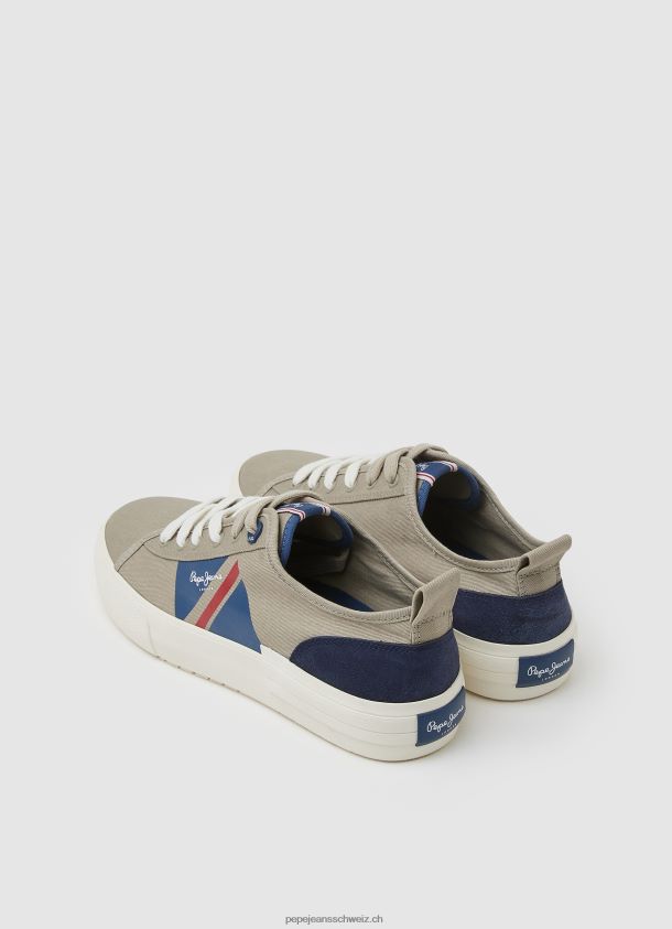 Allen Flag vulkanisierte Turnschuhe Männer Pepe Jeans dunkler Stein 84XH6T1206