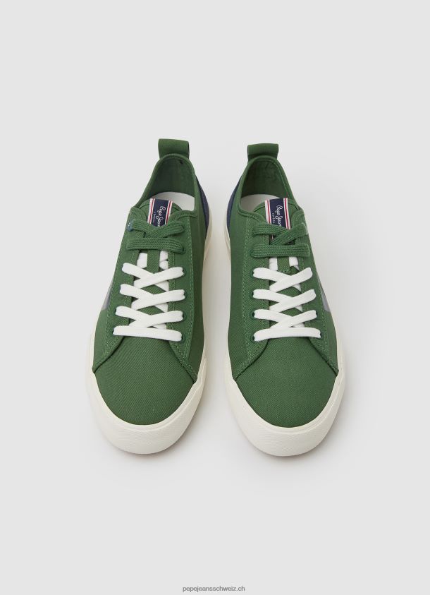 Allen Flag vulkanisierte Turnschuhe Männer Pepe Jeans militärische Olive 84XH6T1205