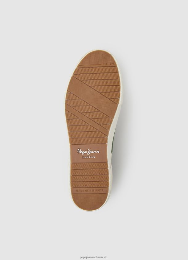 Allen Flag vulkanisierte Turnschuhe Männer Pepe Jeans militärische Olive 84XH6T1205