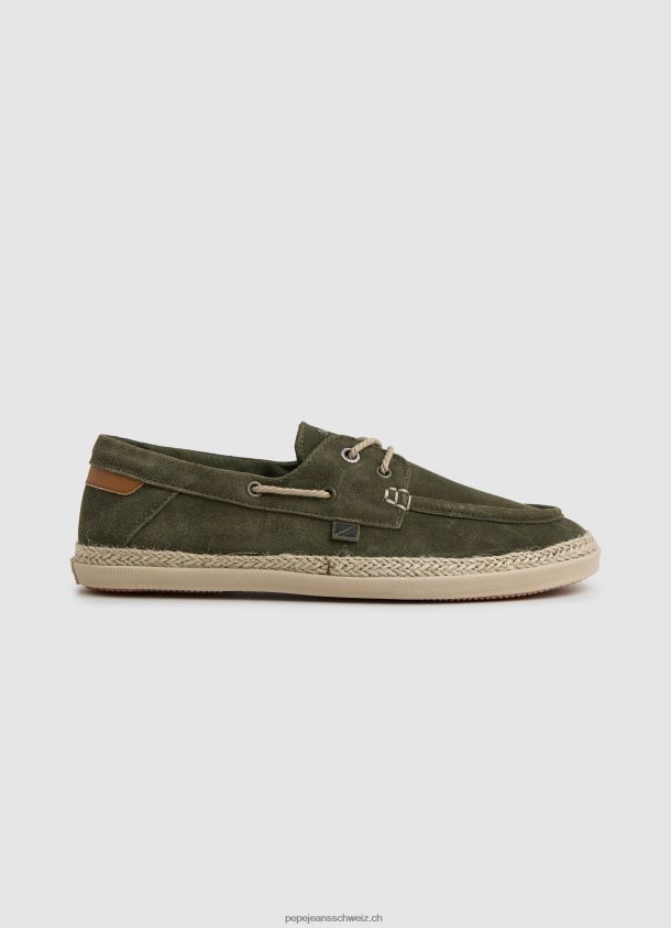 Bootsturnschuhe aus Wildleder Männer Pepe Jeans khakigrün 84XH6T1192