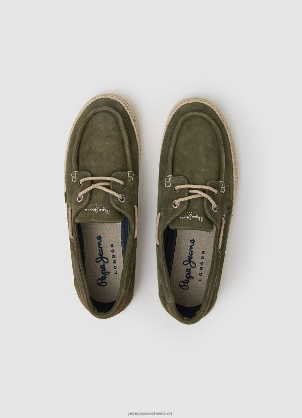 Bootsturnschuhe aus Wildleder Männer Pepe Jeans khakigrün 84XH6T1192