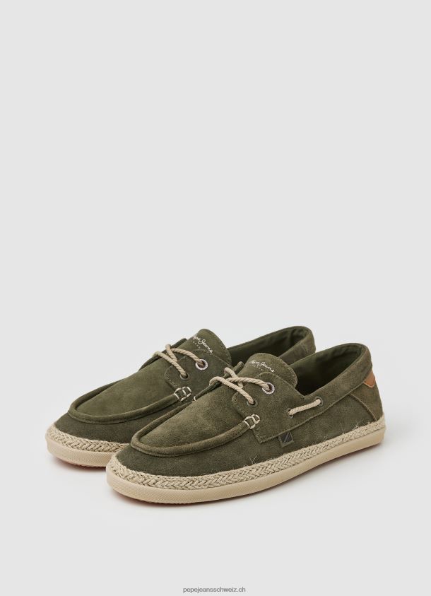 Bootsturnschuhe aus Wildleder Männer Pepe Jeans khakigrün 84XH6T1192