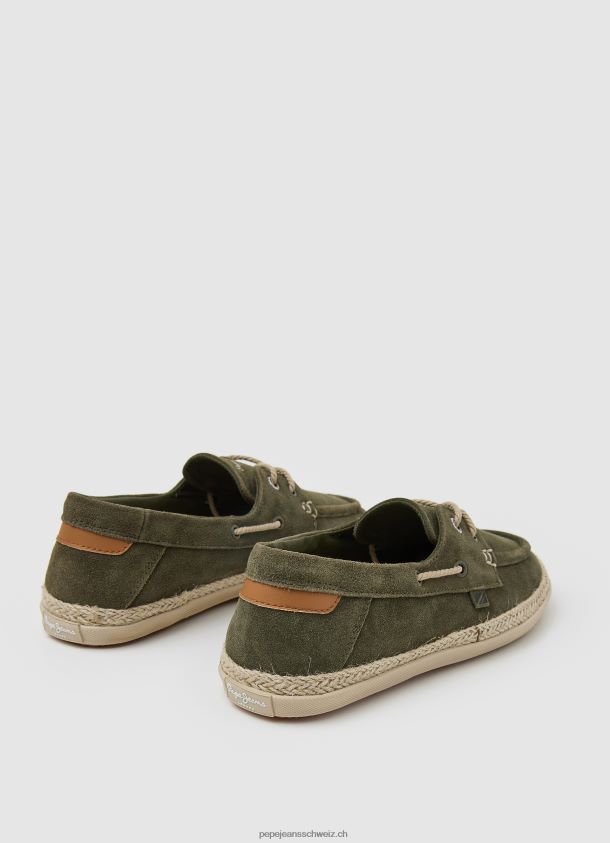 Bootsturnschuhe aus Wildleder Männer Pepe Jeans khakigrün 84XH6T1192