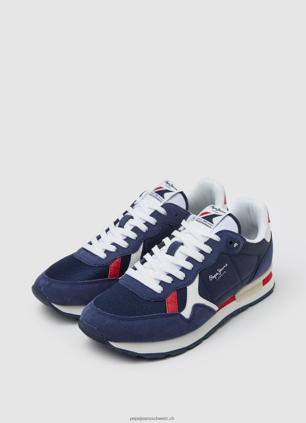 Brit kombinierte Turnschuhe Männer Pepe Jeans Marine 84XH6T1218