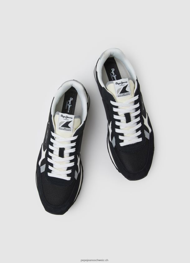 Brit kombinierte Turnschuhe Männer Pepe Jeans Schwarz 84XH6T1200
