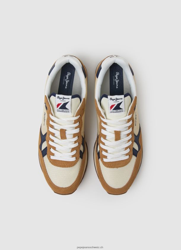Brit kombinierte Turnschuhe Männer Pepe Jeans Tabak 84XH6T1179