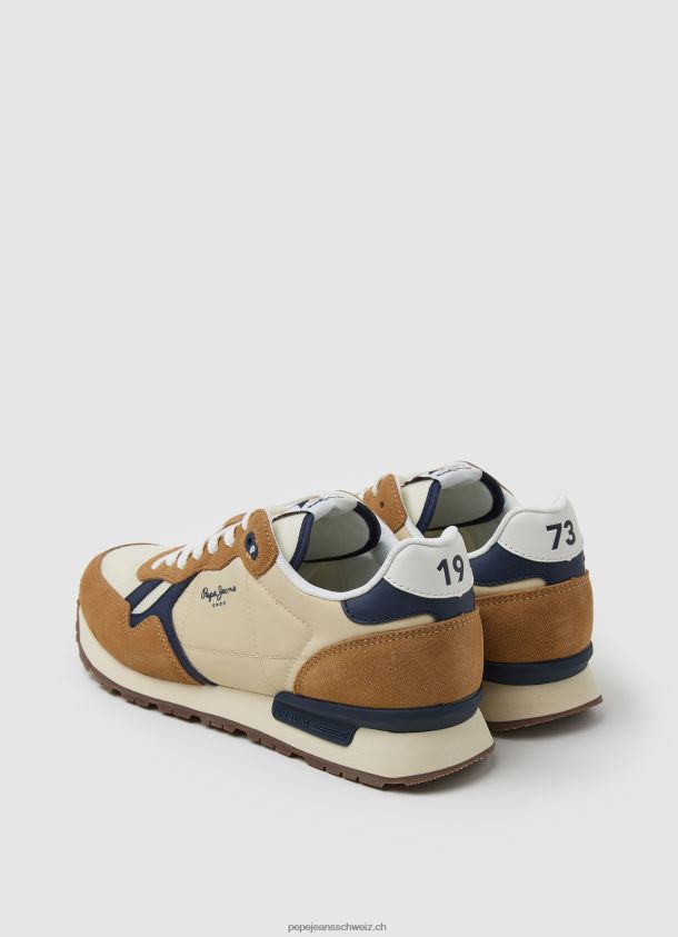 Brit kombinierte Turnschuhe Männer Pepe Jeans Tabak 84XH6T1179