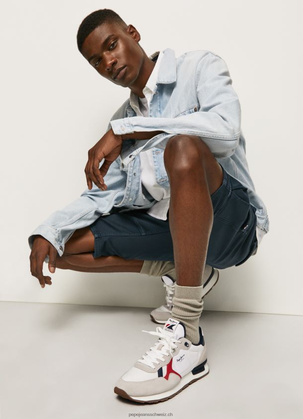 Brit kombinierte Turnschuhe Männer Pepe Jeans Weiss 84XH6T1182