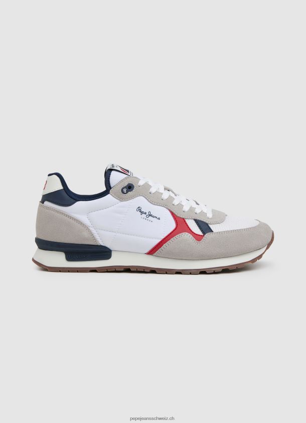 Brit kombinierte Turnschuhe Männer Pepe Jeans Weiss 84XH6T1182