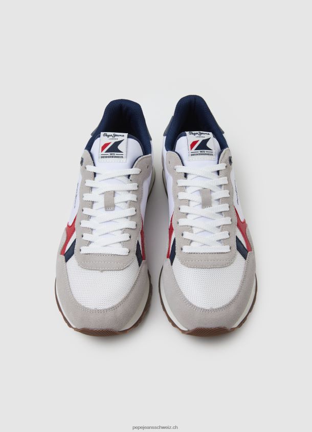 Brit kombinierte Turnschuhe Männer Pepe Jeans Weiss 84XH6T1182
