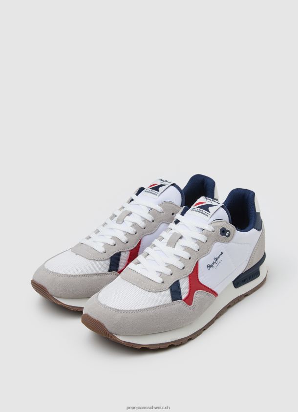 Brit kombinierte Turnschuhe Männer Pepe Jeans Weiss 84XH6T1182