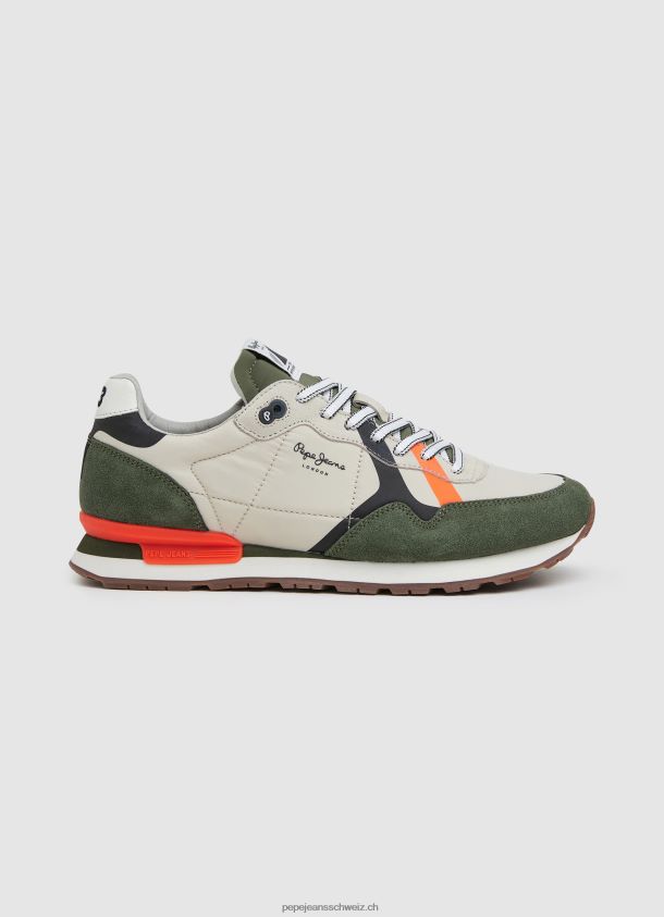 Brit kombinierte Turnschuhe Männer Pepe Jeans khakigrün 84XH6T1185
