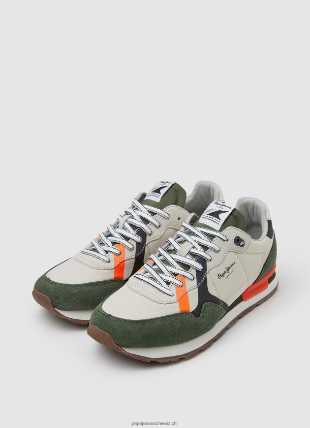 Brit kombinierte Turnschuhe Männer Pepe Jeans khakigrün 84XH6T1185