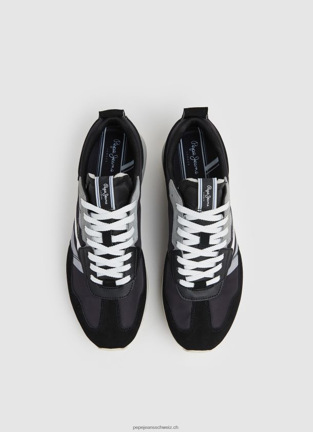 Pflegemann kombinierte Turnschuhe Männer Pepe Jeans Schwarz 84XH6T1199