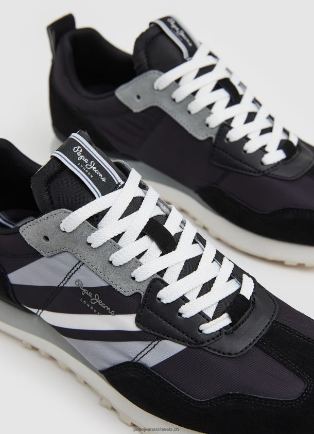Pflegemann kombinierte Turnschuhe Männer Pepe Jeans Schwarz 84XH6T1199